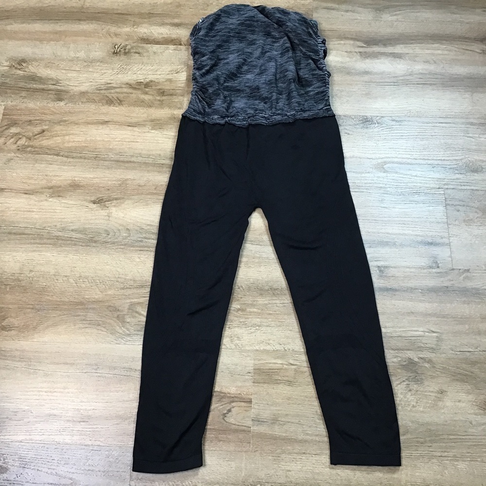 Mpg Maternity Leggings Crop Ankle Athletic Full Bell Panel Black Size M/L